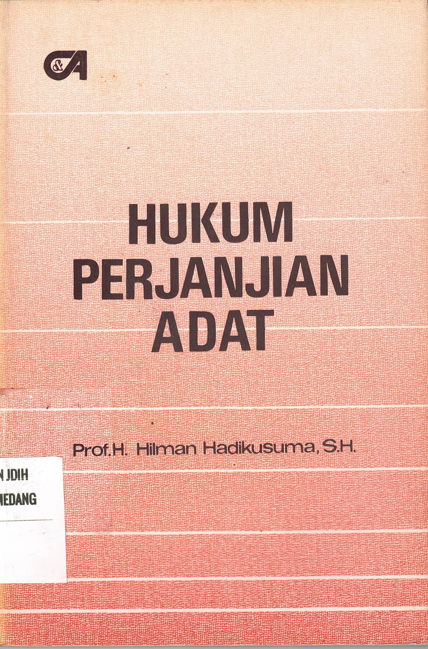 Hukum Perjanjian Adat