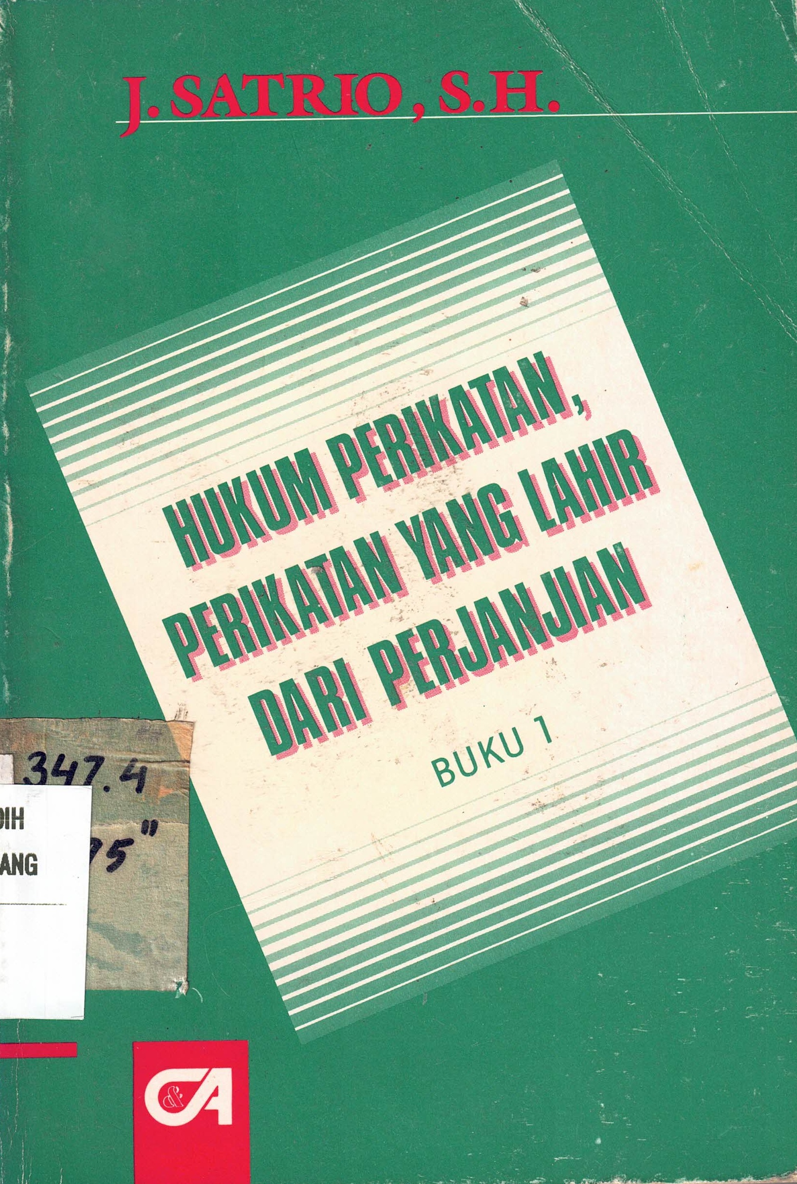 Hukum Perikatan, Perikatan yang lahir dari Perjanjian(Buku I)