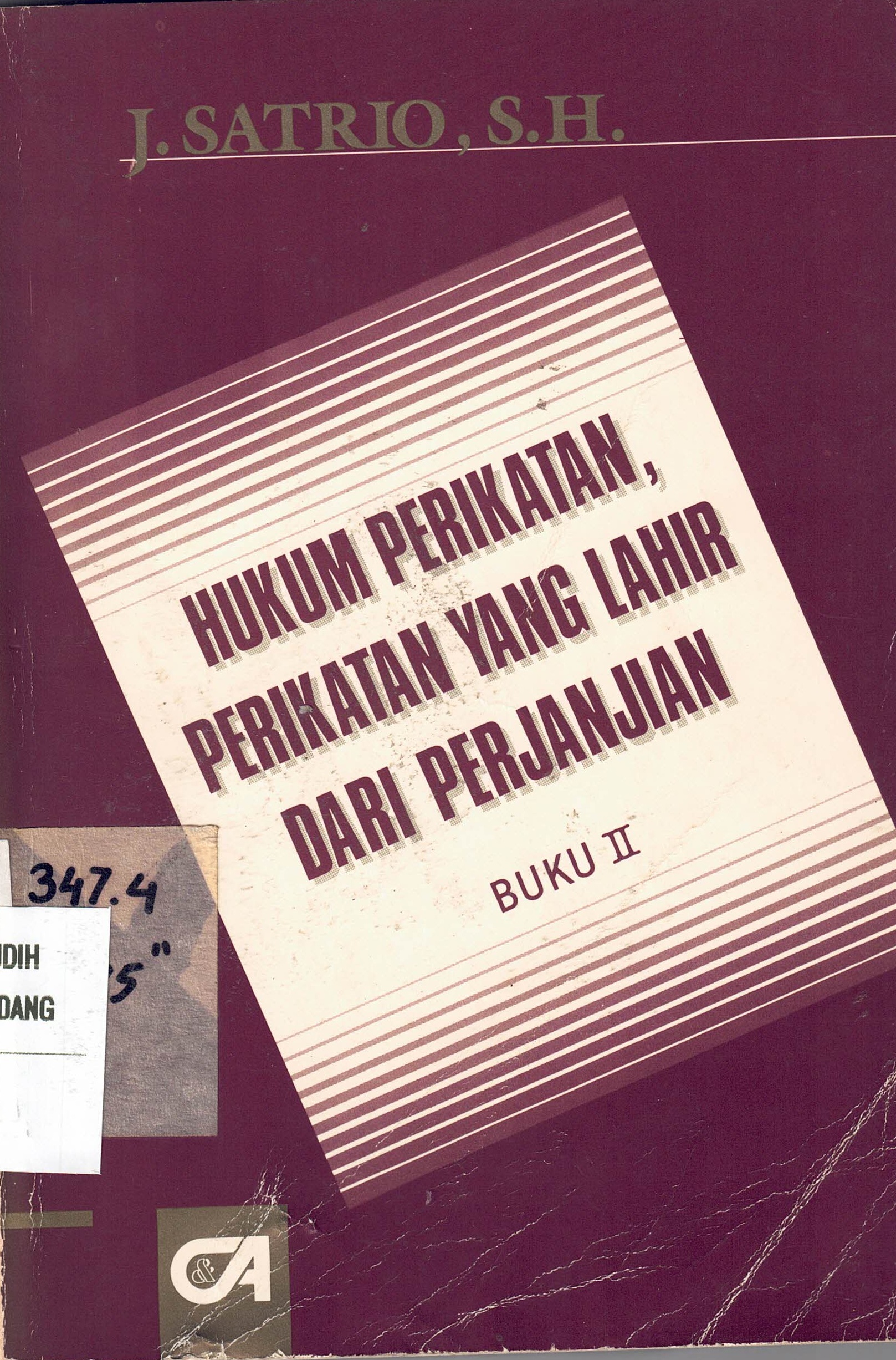 Hukum Perikatan, Perikatan yang lahir dari Perjanjian ( Buku II)