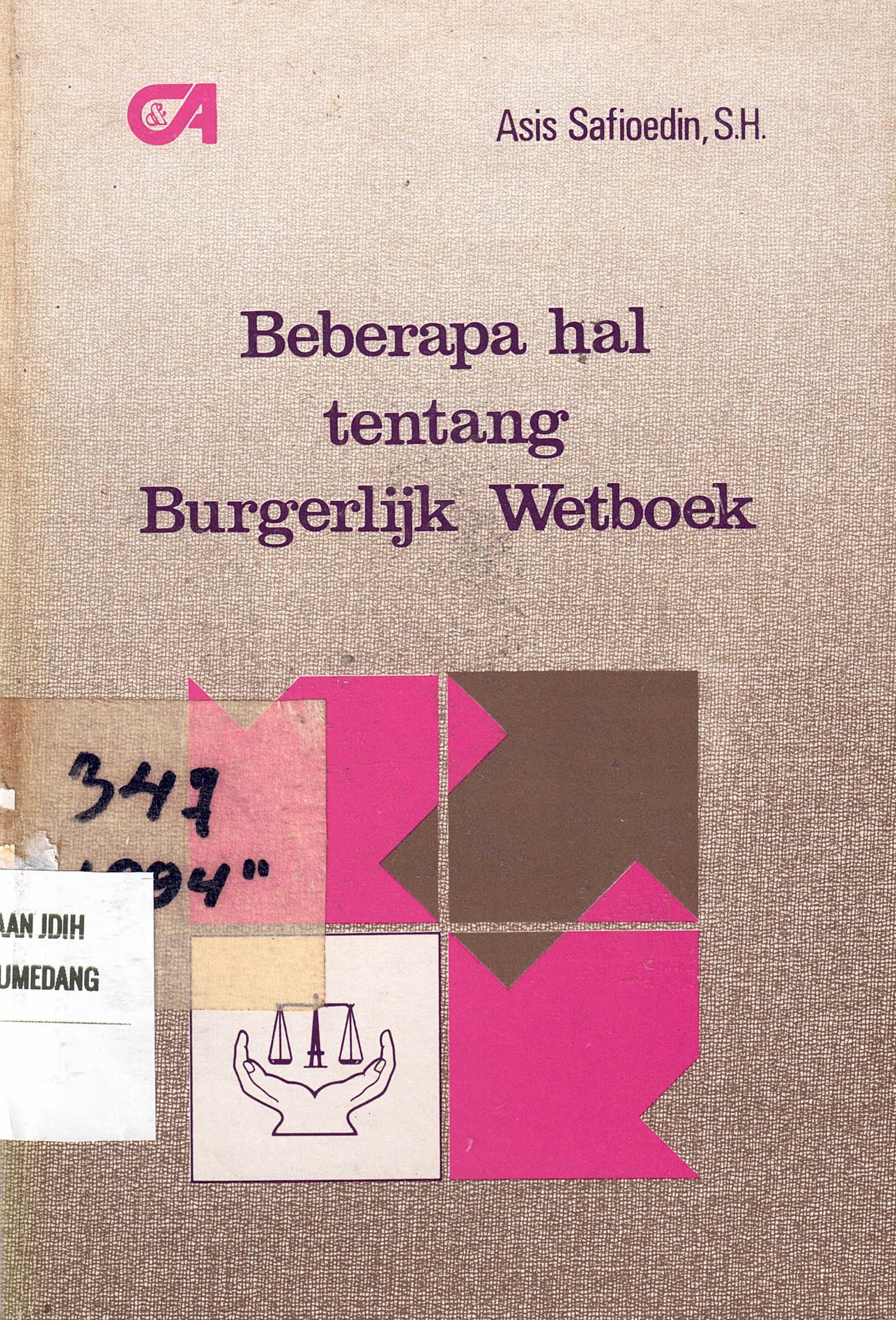 Beberapa hal tentang Burgerlijk Wetboek