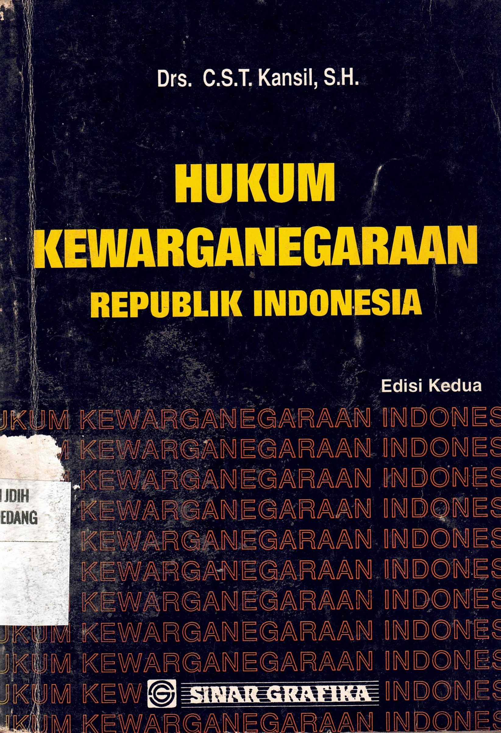 Hukum Kewarganegaraan Republik Indonesia
Edisi Kedua
