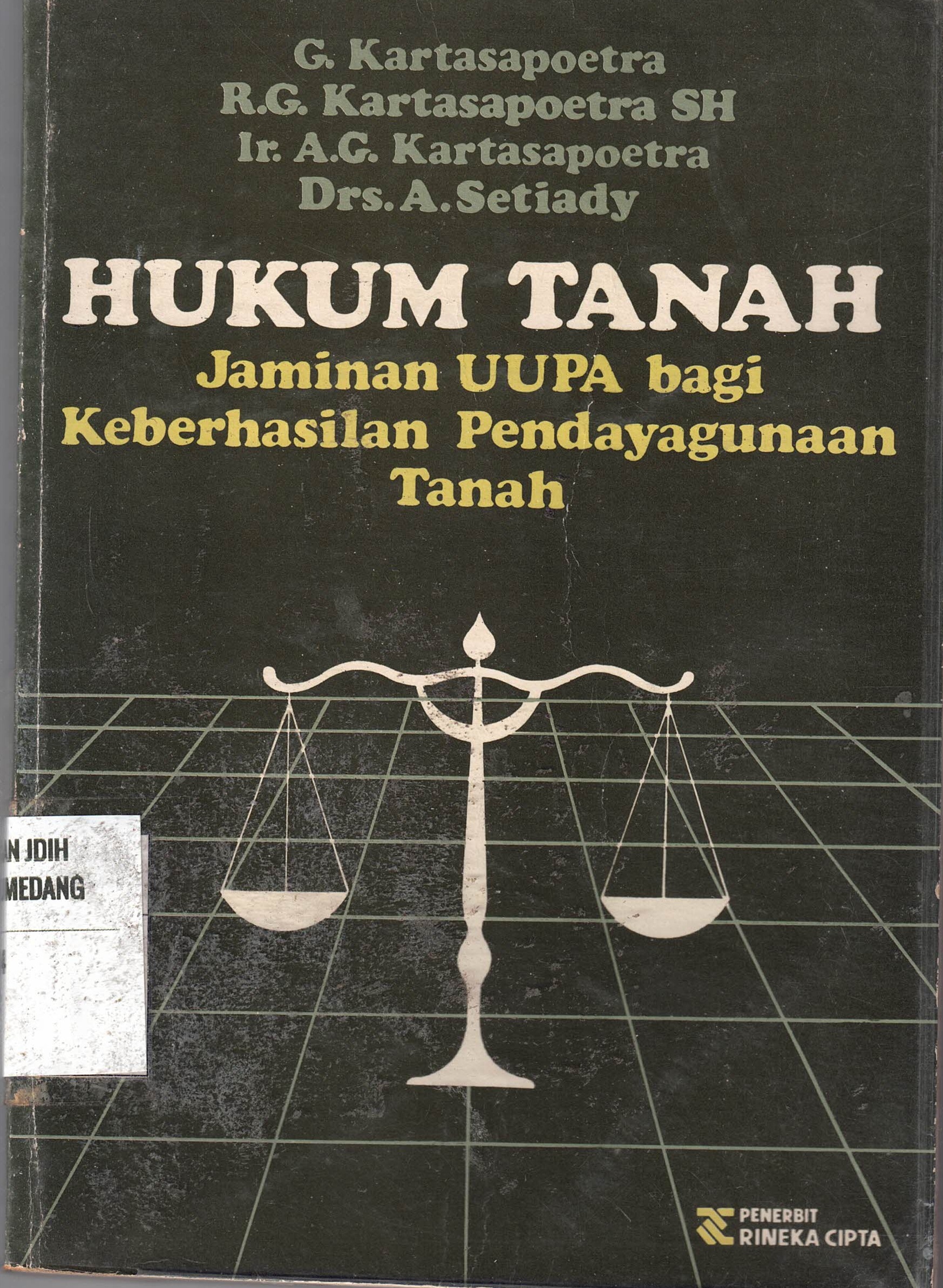 Hukum Tanah 
Jaminan UUPA bagi Keberhasilan Pendayagunaan Tanah