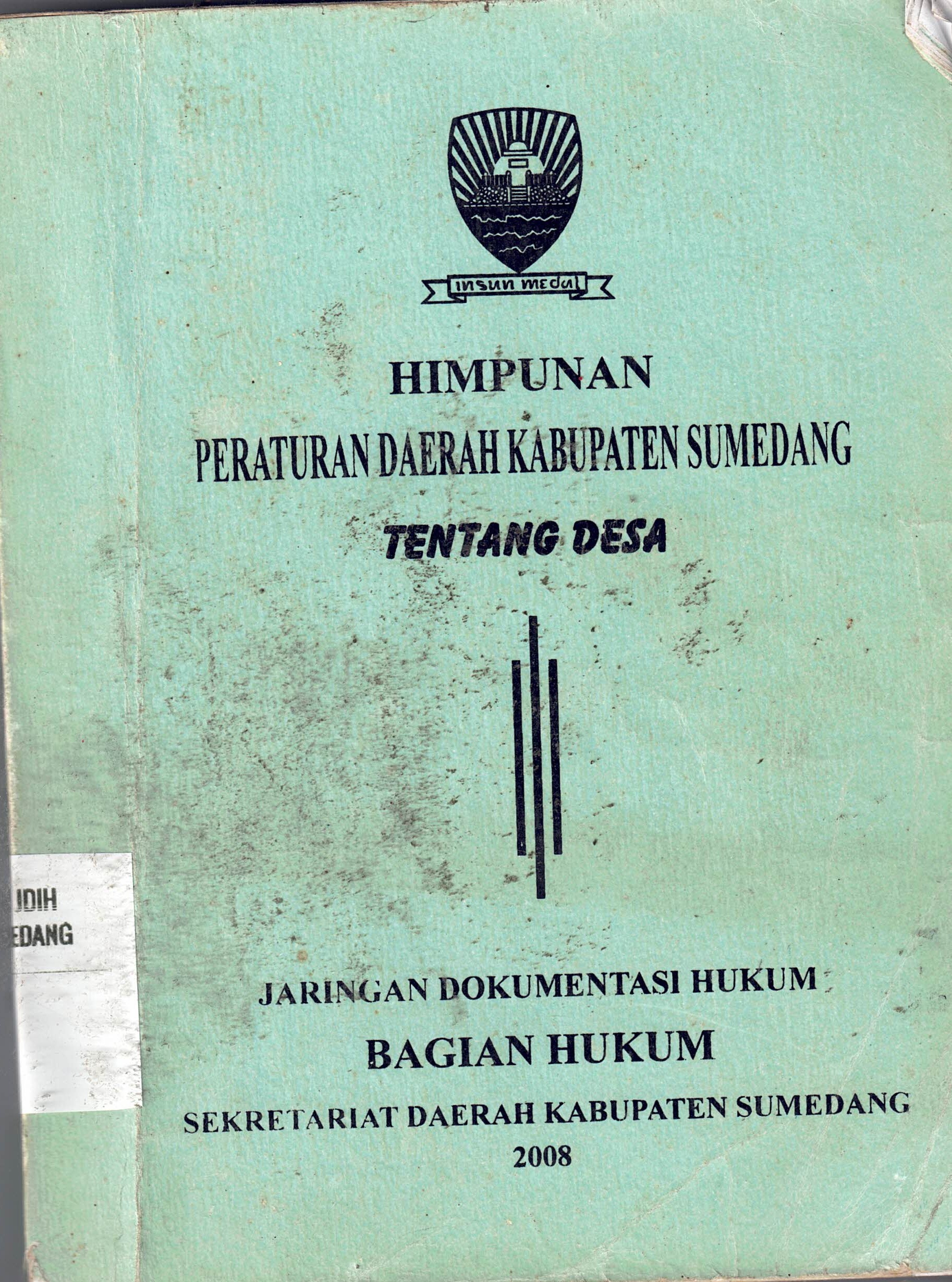 Himpunan Peraturan Daerah Kabupaten Sumedang Tentang Desa