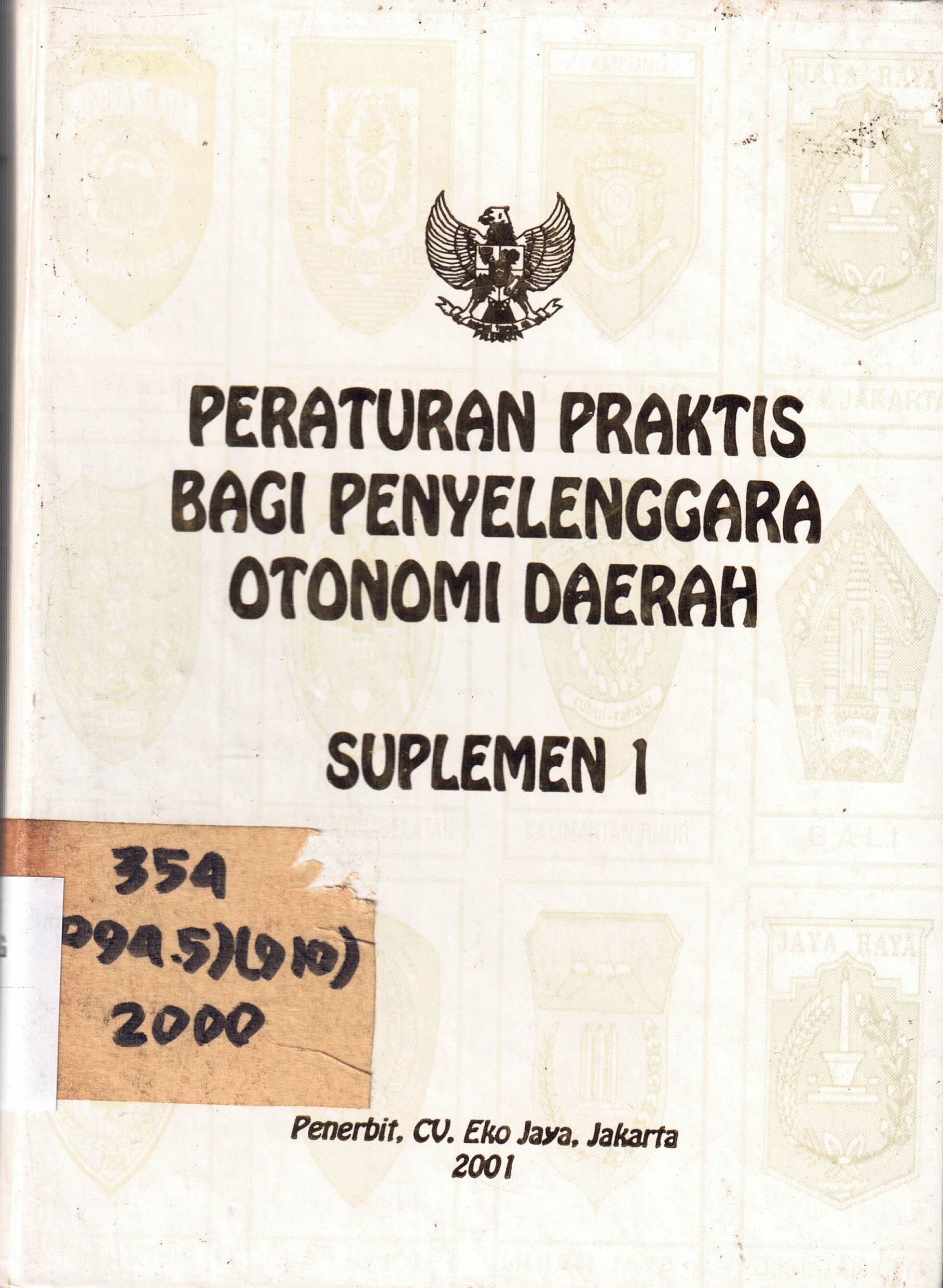 Himpunan Peraturan Pemerintah Daerah Tahun 2001